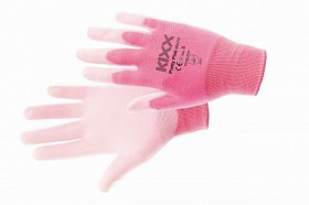 CERVA - PRETTY PINK rukavice nylonové PU dlaň růžová - velikost 7